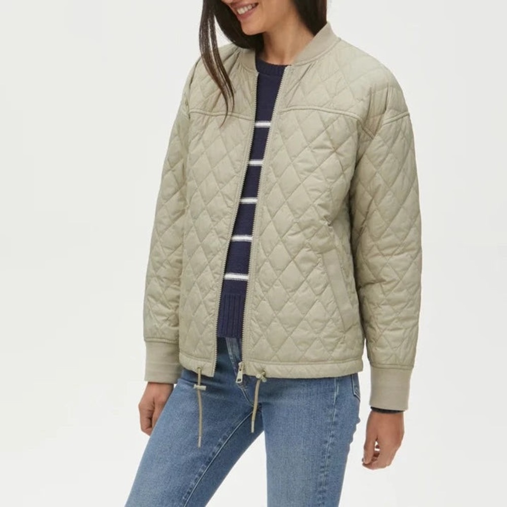 MICHAEL STARS NWT Miya Quilted Jacket, light olive, Size M, perfect for fall!!